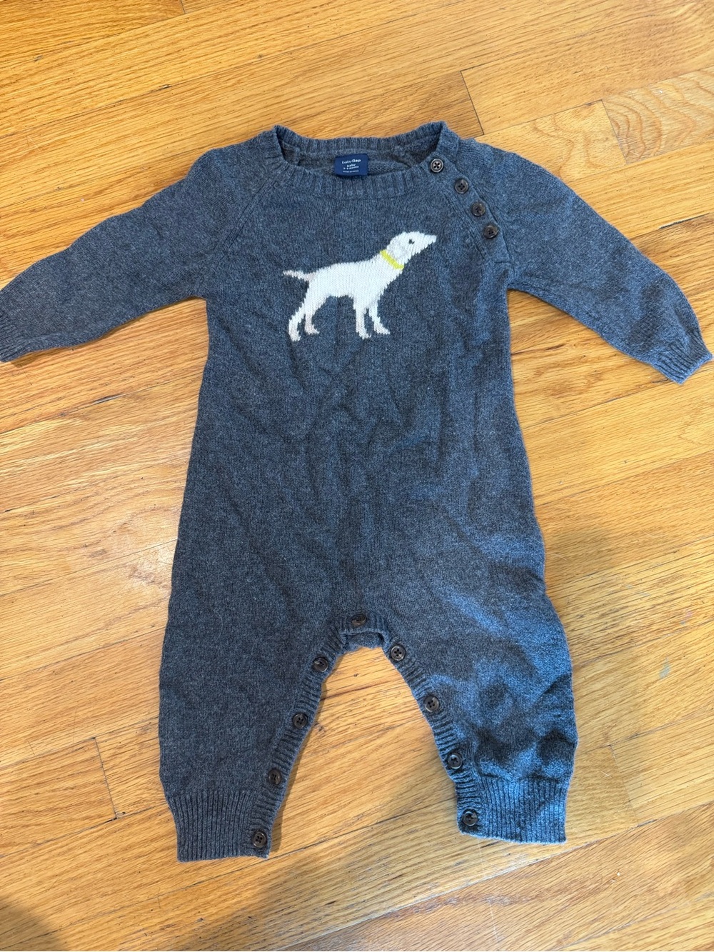 Baby GAP Gray Knit One-Piece